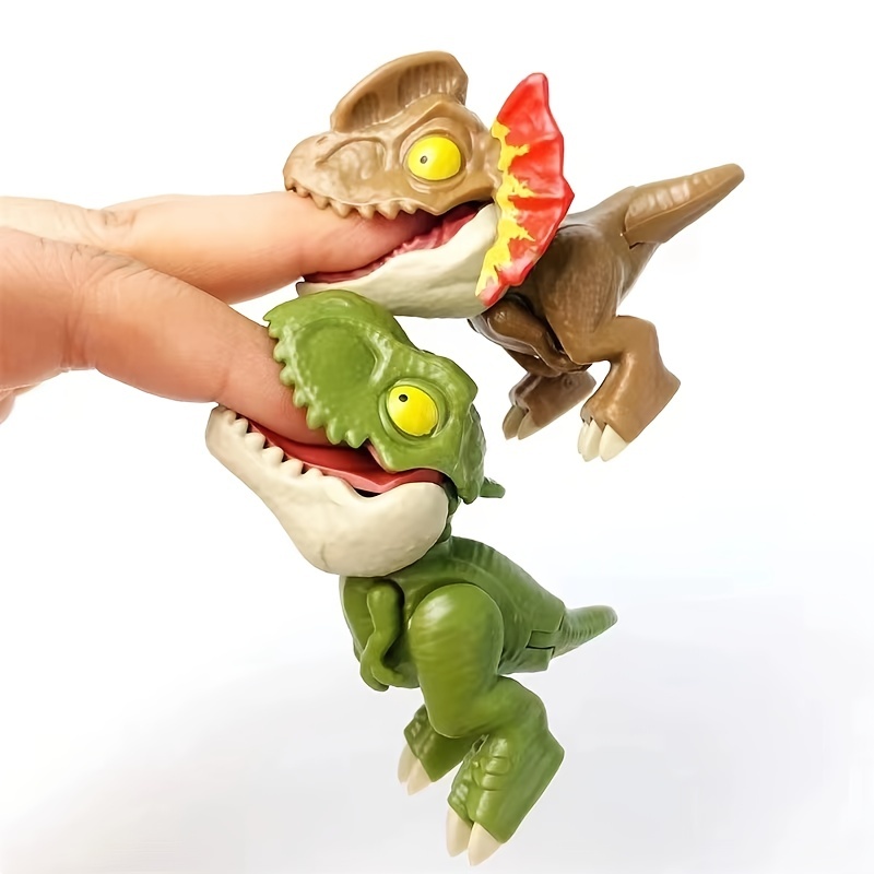 Biting Finger Simulation Dinosaur Jurassic Fun Doll Toy Ornament Model Joint Movable Christmas Halloween Thanksgiving Gifts